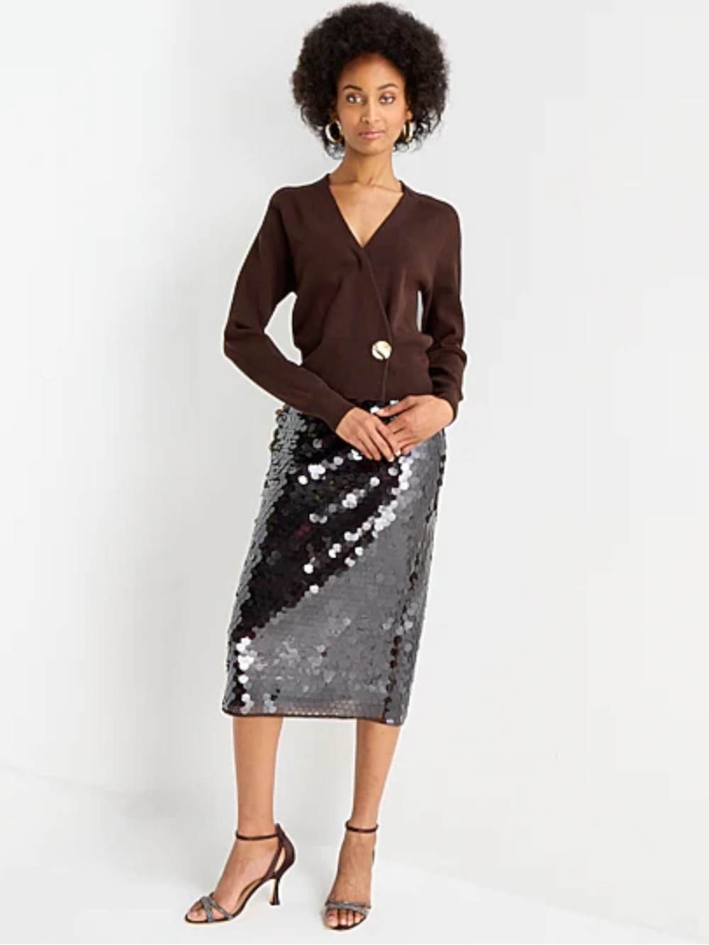Hot fudge Sequin Pencil Skirt - Sleek Evening Pencil